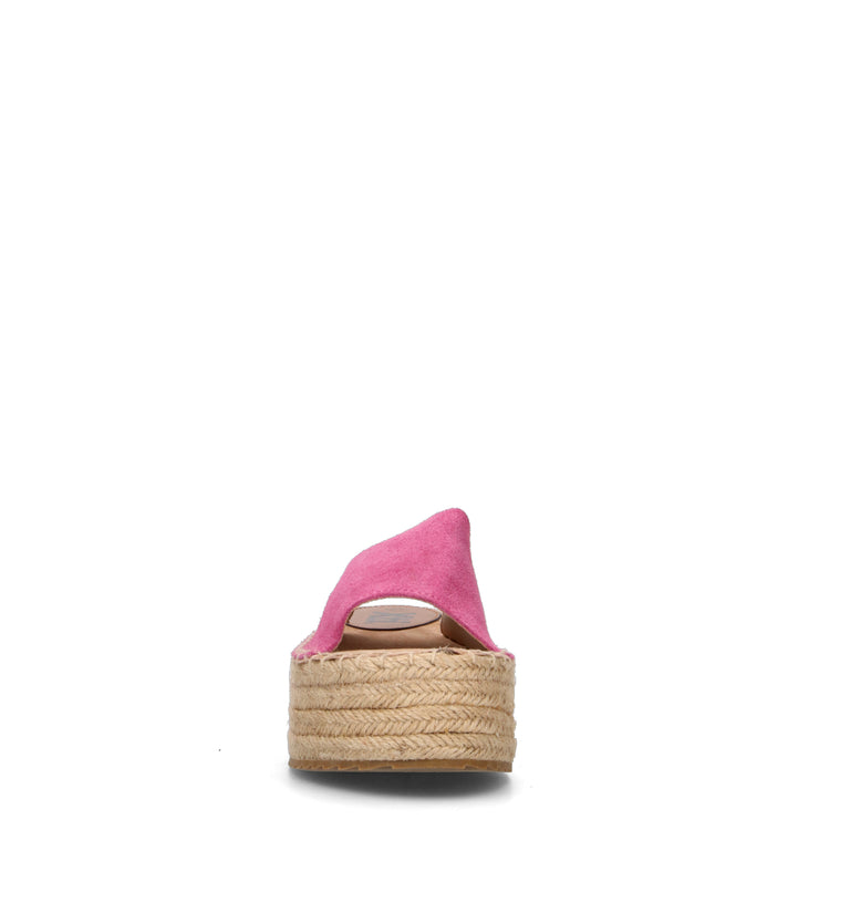 XTI FOOTWEAR Ciabatta donna fucsia in suede