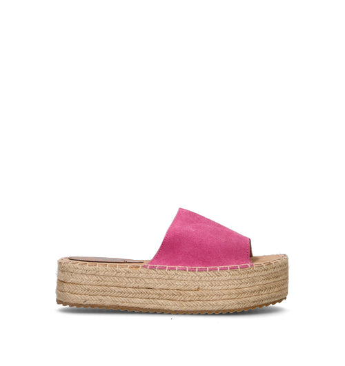 XTI FOOTWEAR Ciabatta donna fucsia in suede