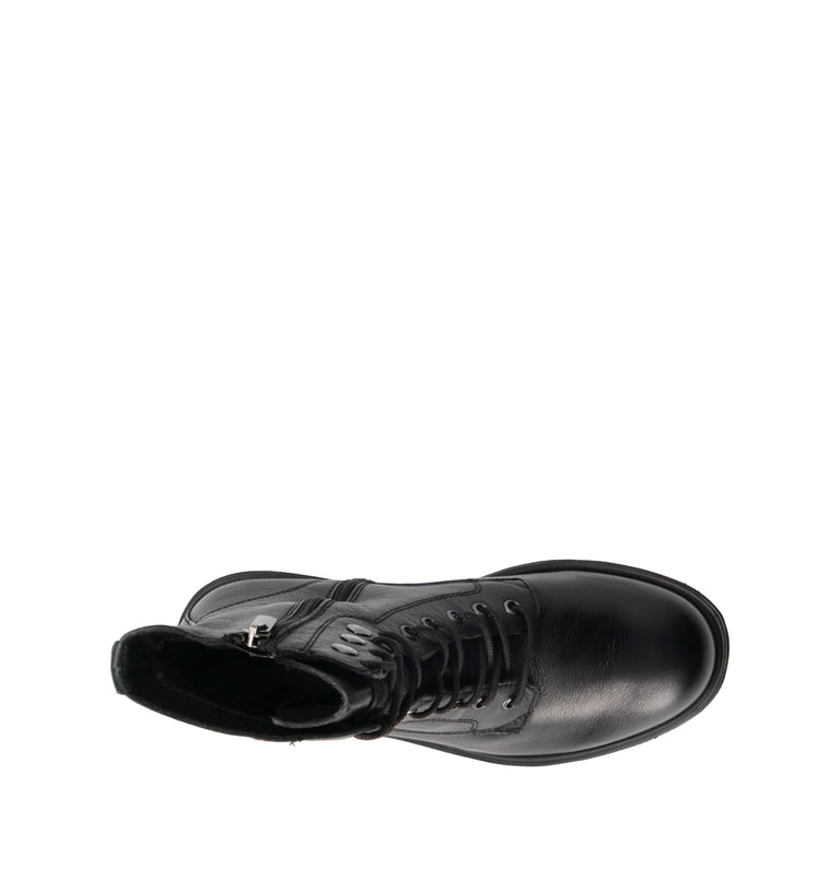VALLEVERDE Anfibio donna nero in pelle