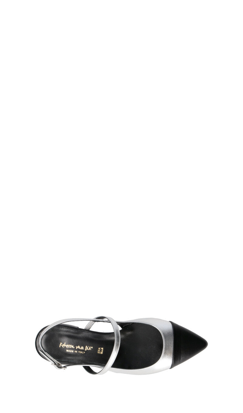 REBECCA VAN DIK Slingback donna nera
