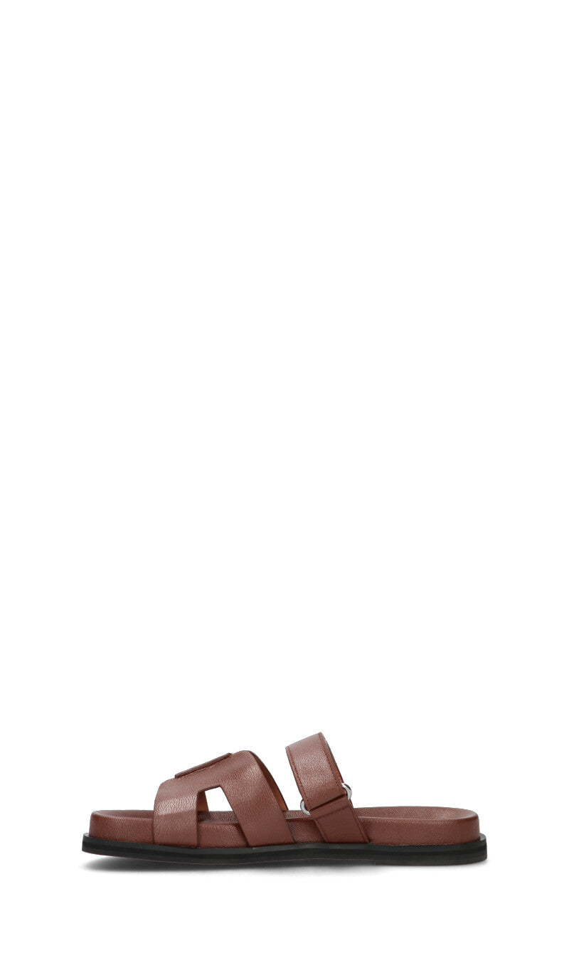 BIBI LOU Ciabatta donna marrone in pelle