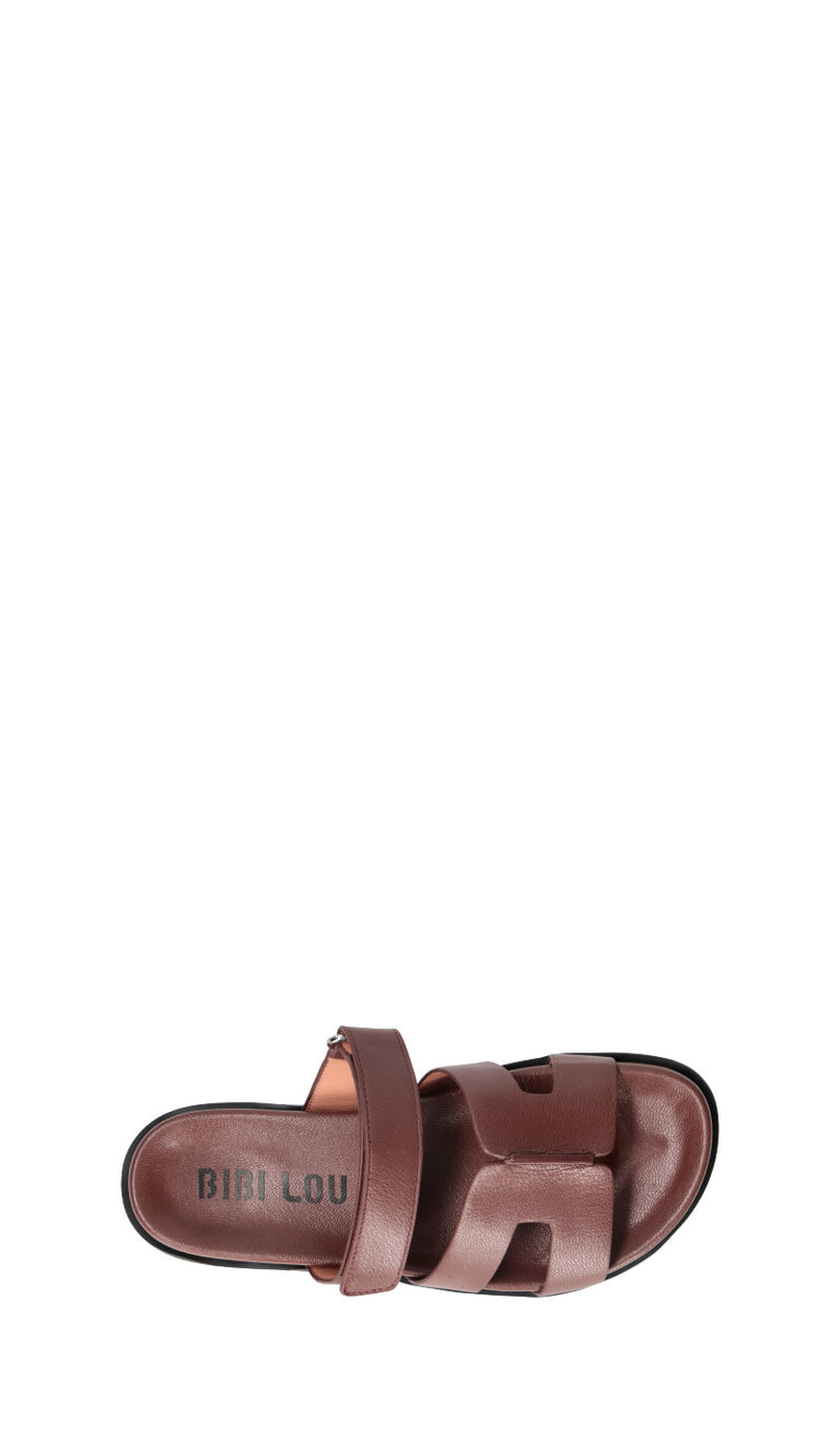 BIBI LOU Ciabatta donna marrone in pelle