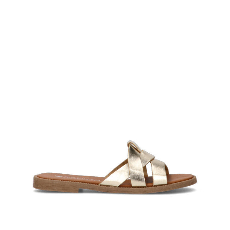 VARIOPINTO Ciabatta donna platino in pelle