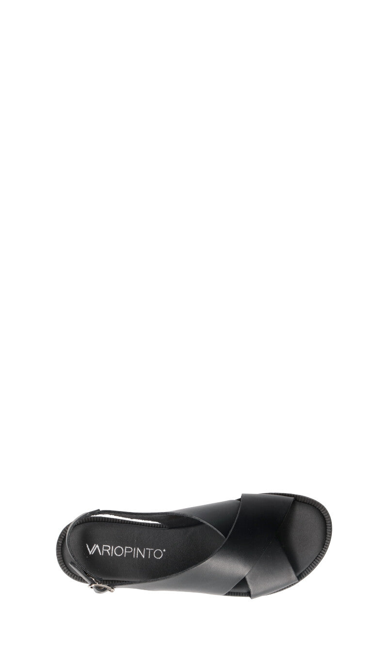 VARIOPINTO Sandalo donna nero in pelle
