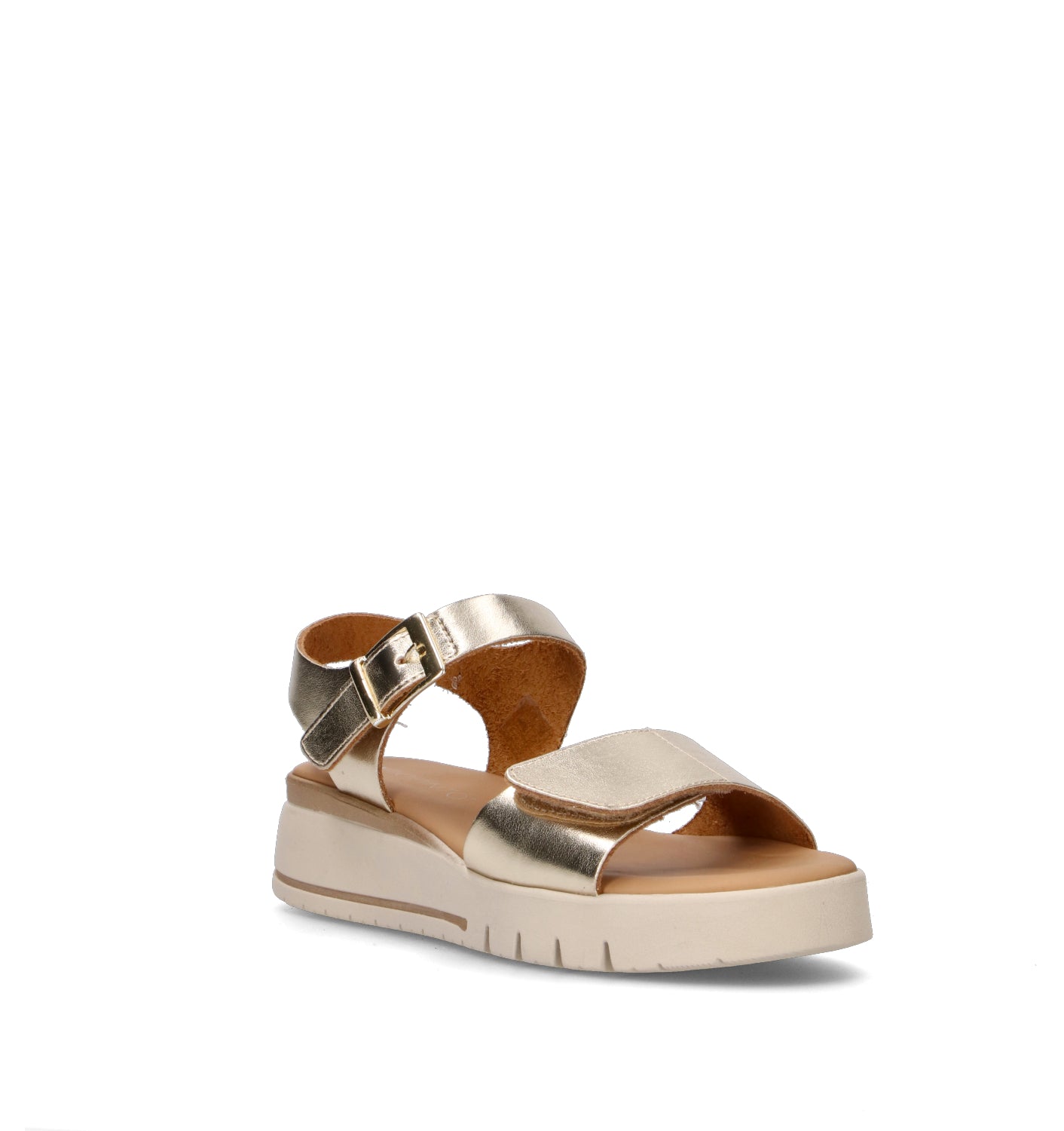VARIOPINTO Sandalo donna platino in pelle