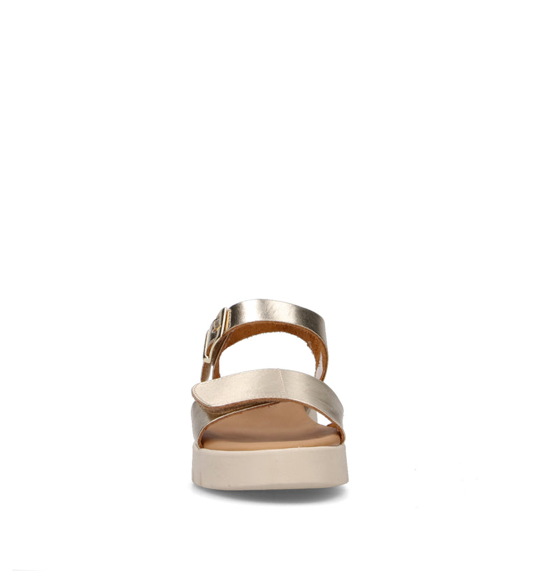 VARIOPINTO Sandalo donna platino in pelle