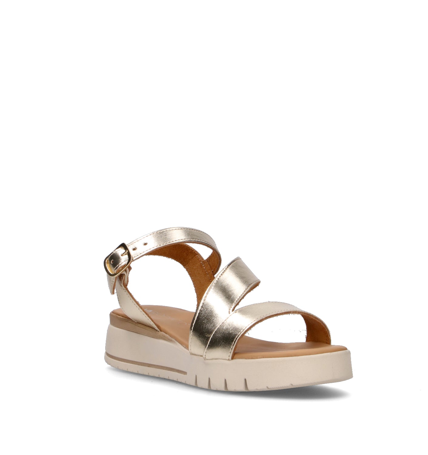 VARIOPINTO Sandalo donna platino in pelle