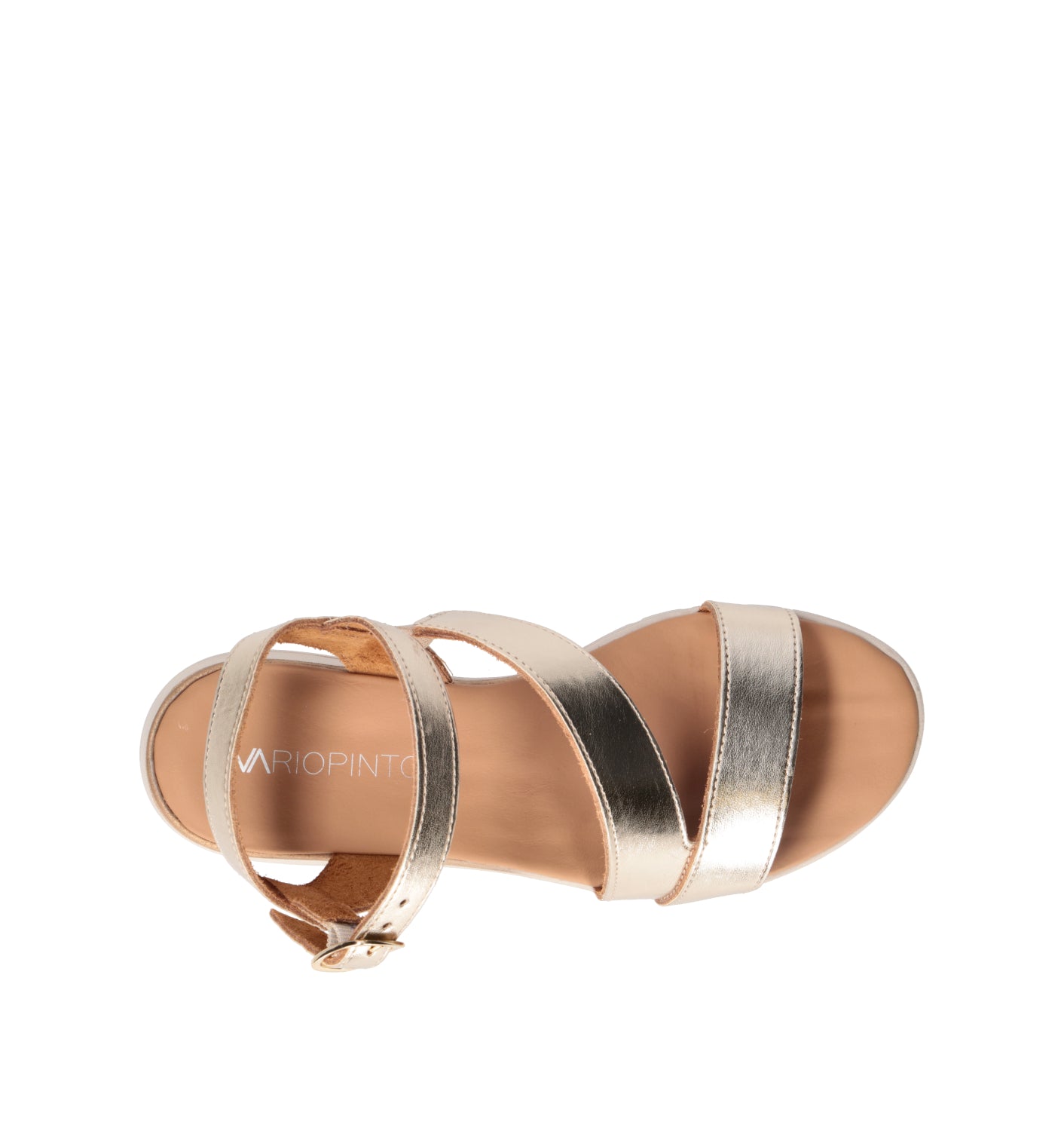 VARIOPINTO Sandalo donna platino in pelle