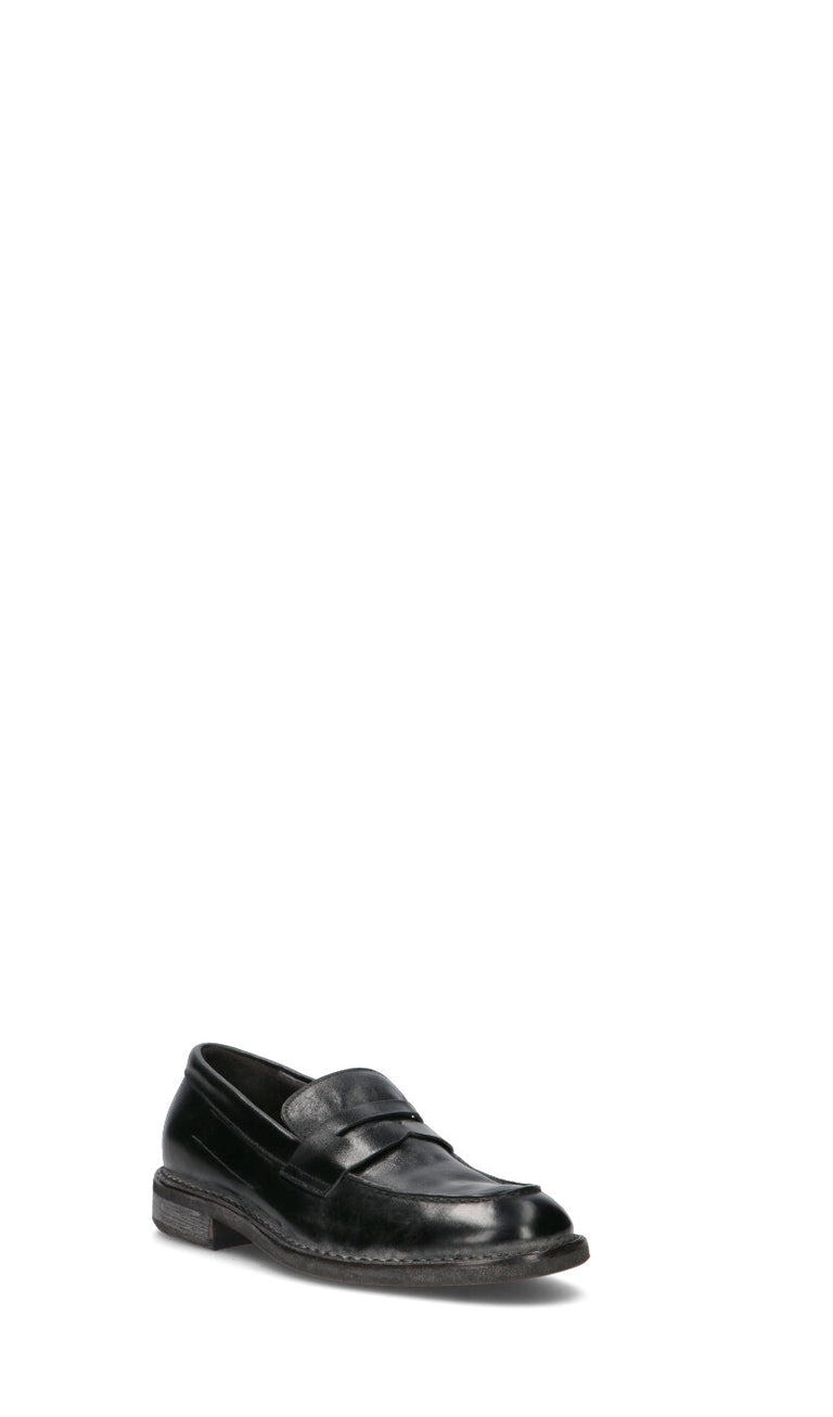 MOMA Mocassino uomo nero in pelle