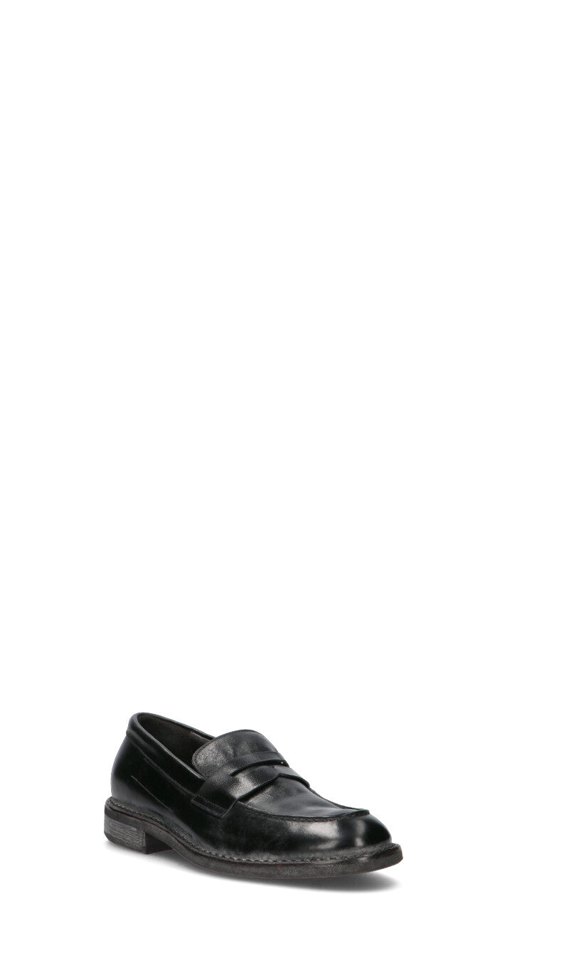 MOMA Mocassino uomo nero in pelle