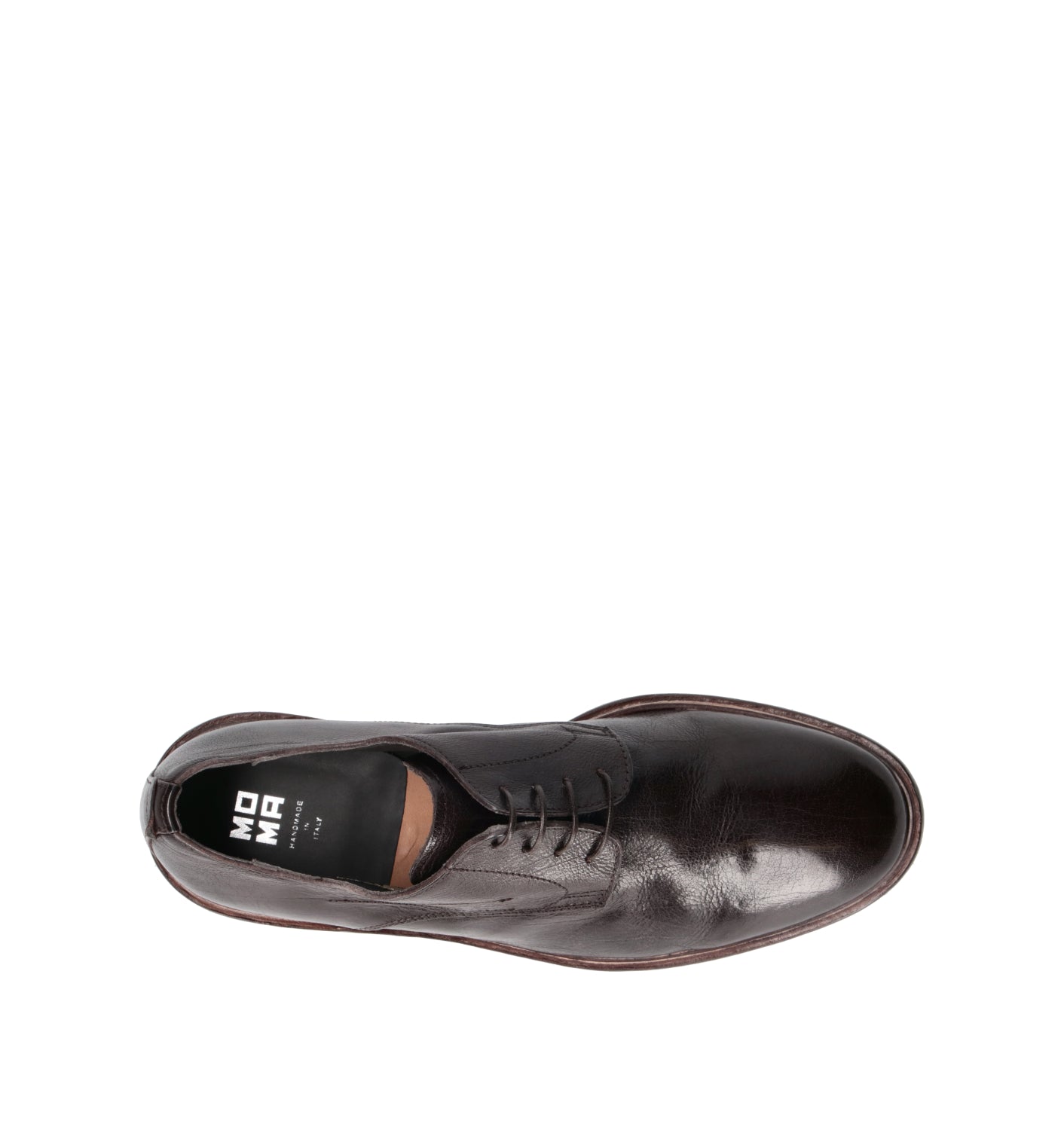 MOMA Stringata uomo nera in pelle