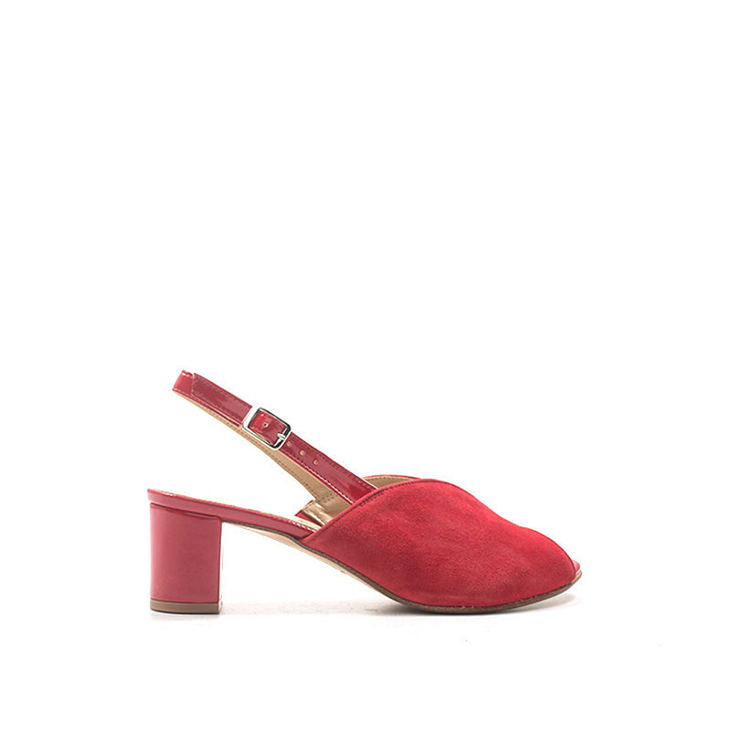 ROBERTA GINEPRI Sandalo alto donna rosso in pelle