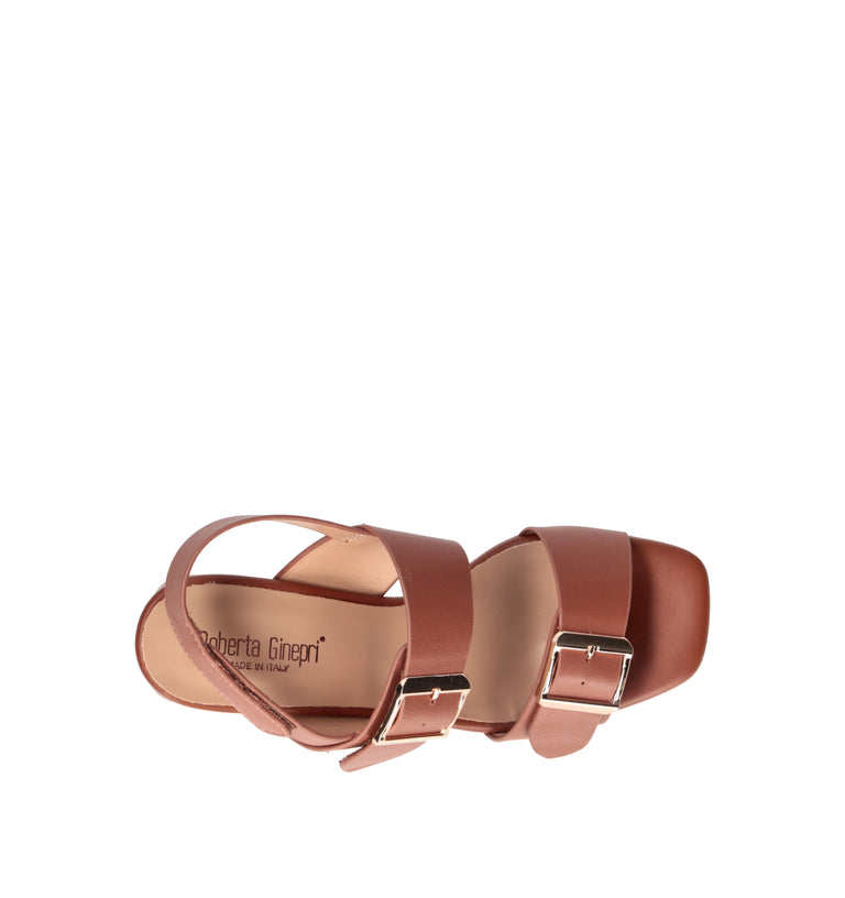 ROBERTA GINEPRI Sandalo donna cognac