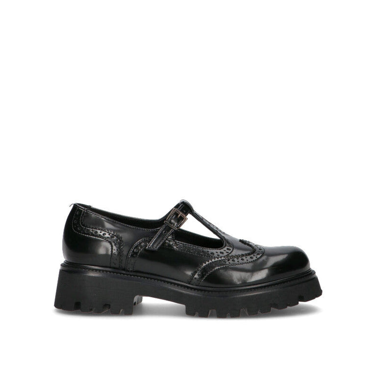 REBECCA VAN DICK Mocassino donna nero in pelle