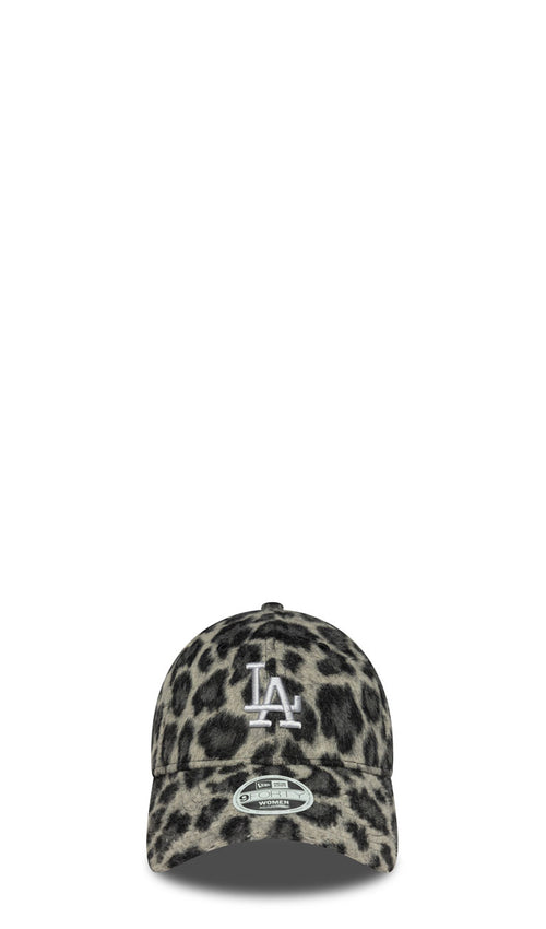 NEW ERA 9FORTY WOMEN Cappello 'LA Dodgers' leopardato grigio