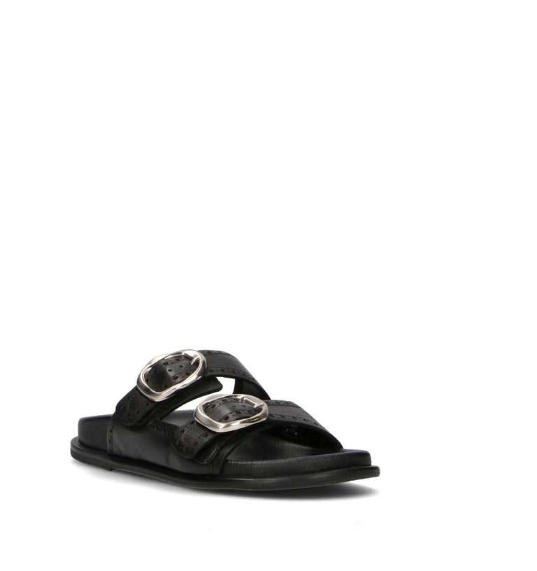 PIXY Ciabatta donna nera in pelle