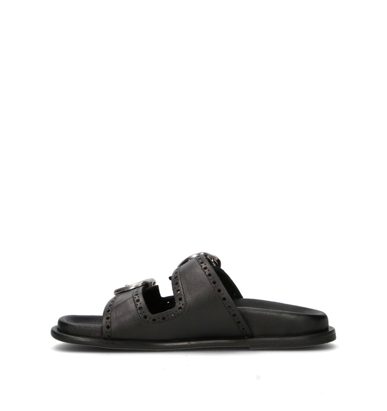 PIXY Ciabatta donna nera in pelle
