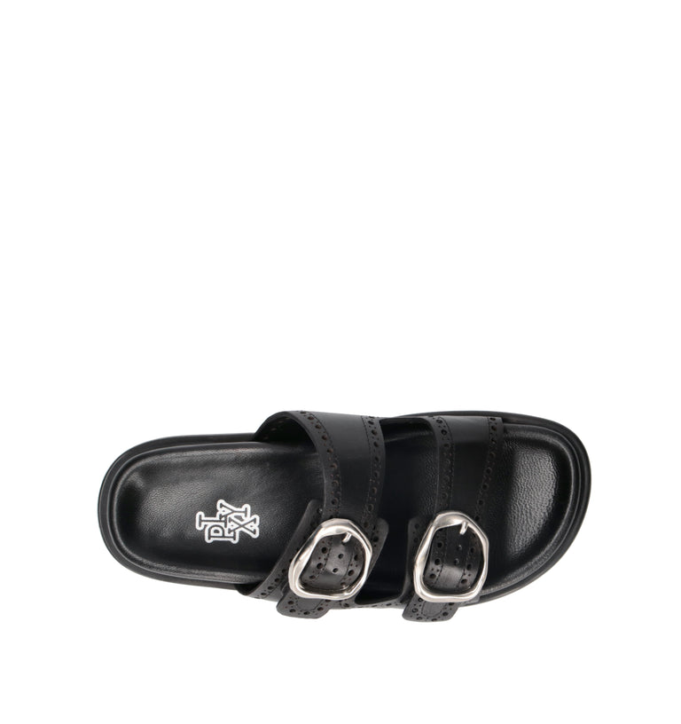 PIXY Ciabatta donna nera in pelle