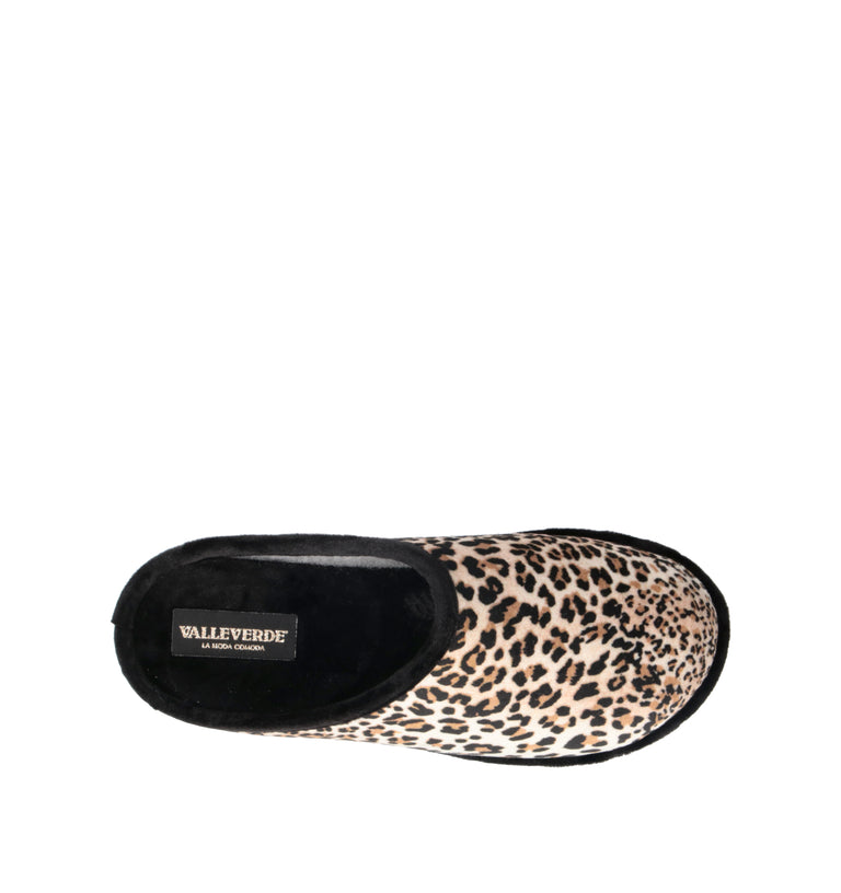 VALLEVERDE Pantofola donna leopardata