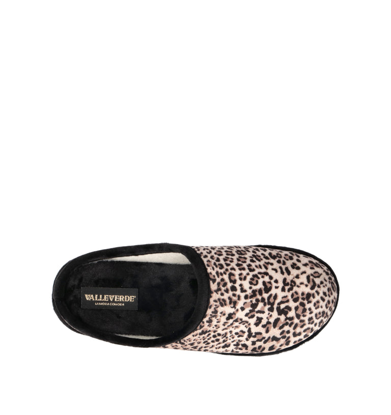 VALLEVERDE Pantofola donna leopardata