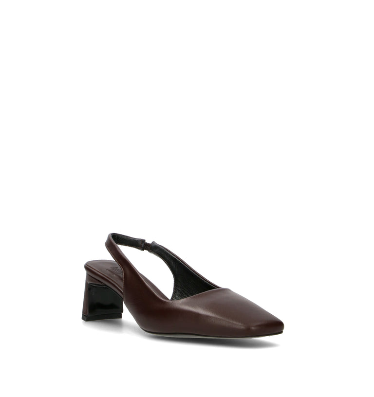 PIXY Slingback donna marrone in pelle