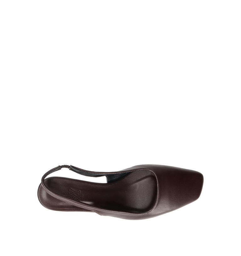 PIXY Slingback donna marrone in pelle