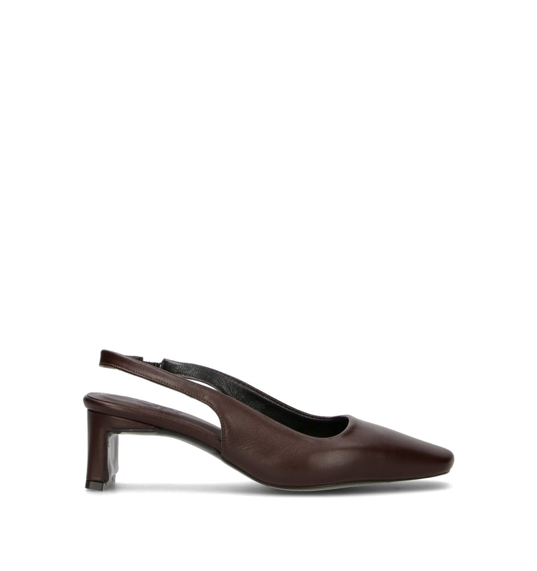 PIXY Slingback donna marrone in pelle