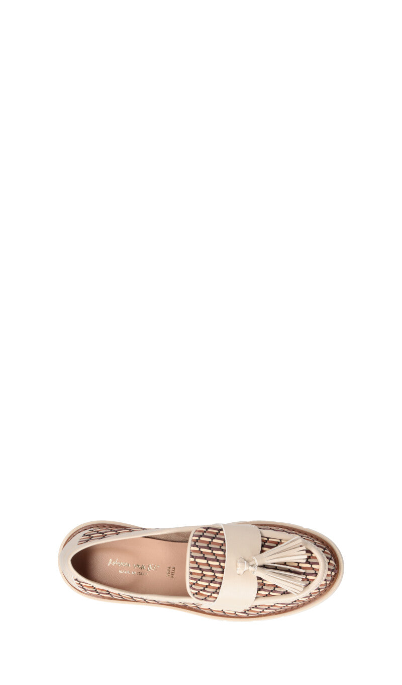 REBECCA VAN DIK Mocassino donna beige/crema