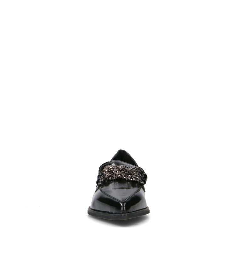 RIZZOLI Mocassino donna nero in pelle