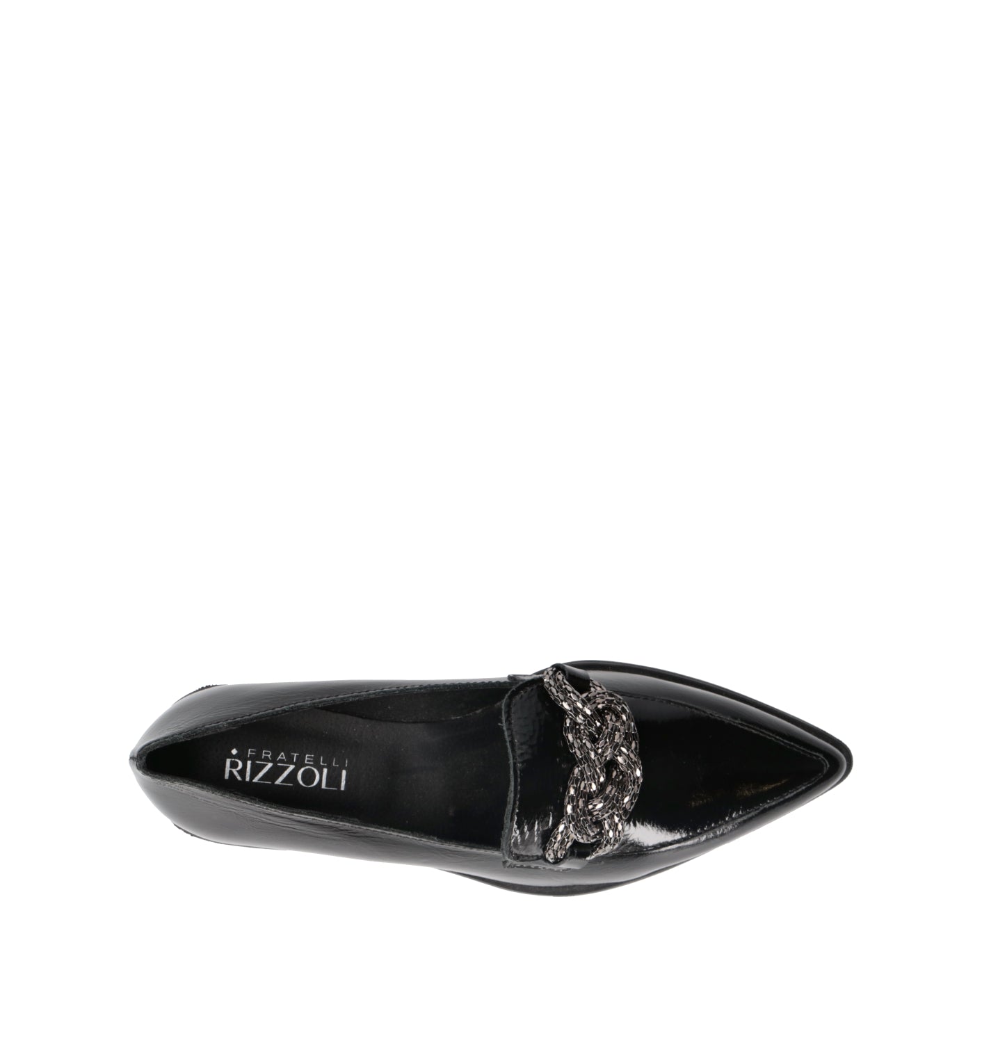 RIZZOLI Mocassino donna nero in pelle