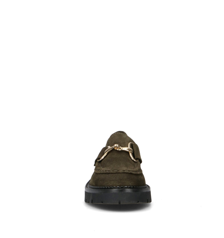 RIZZOLI Mocassino donna oliva in suede