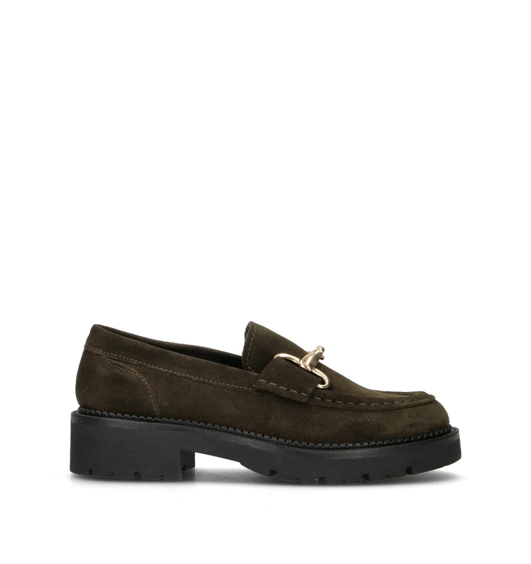 RIZZOLI Mocassino donna oliva in suede