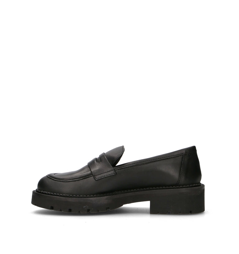 VARIOPINTO Mocassino donna nero in pelle