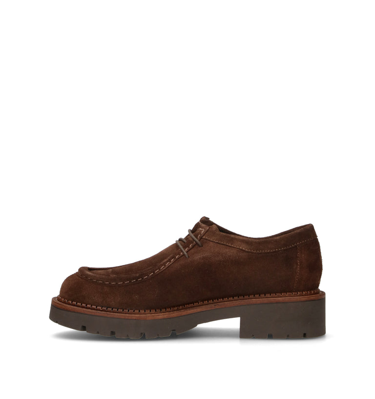 VARIOPINTO Stringata donna marrone in suede