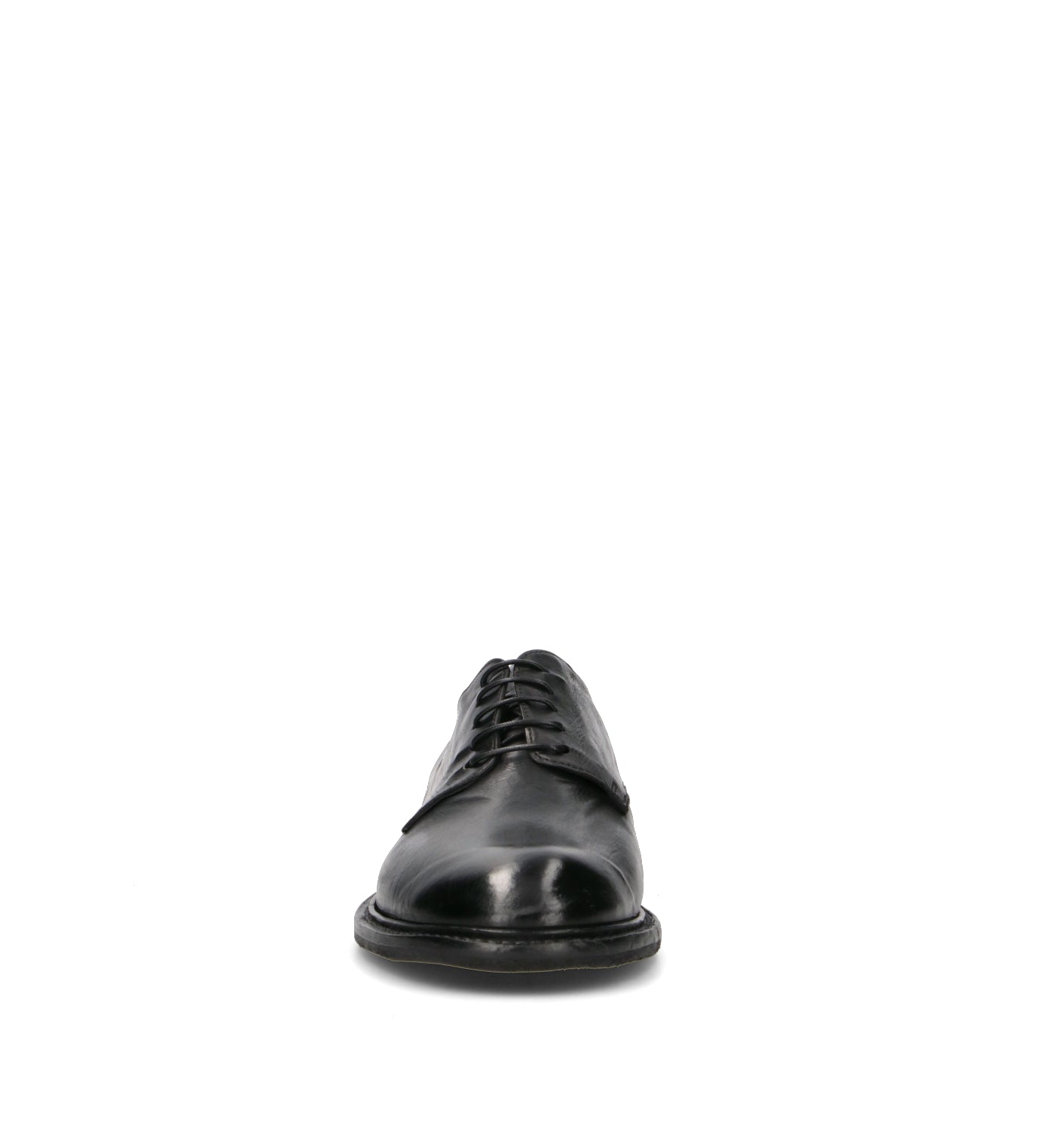 MOMA Stringata uomo nera in pelle