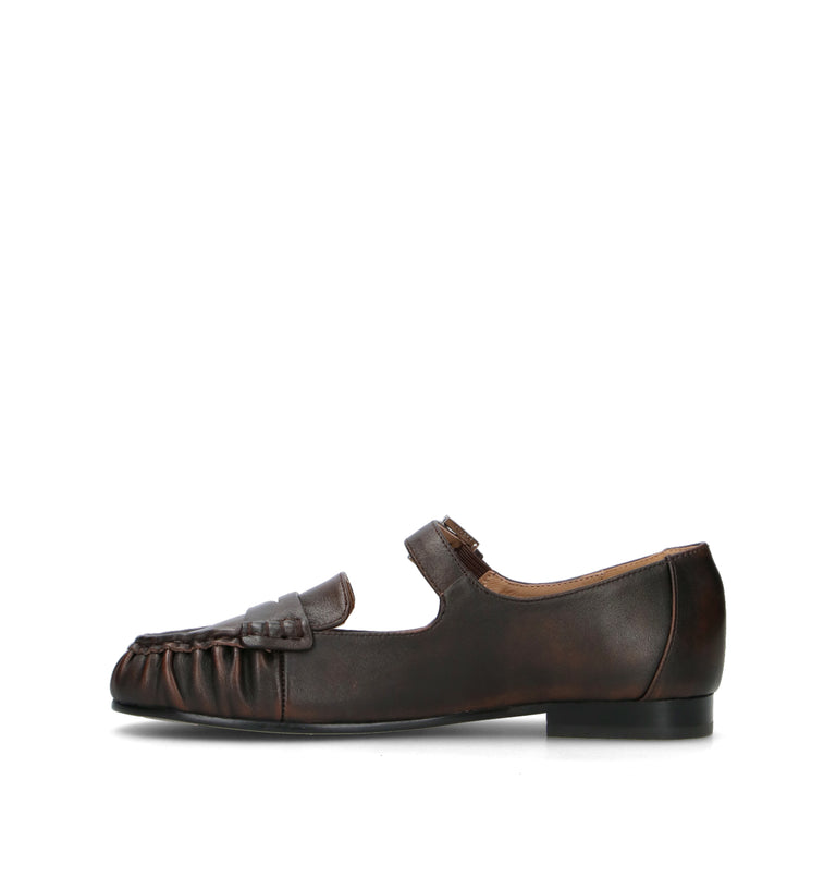 BIBI LOU Ballerina donna marrone in pelle