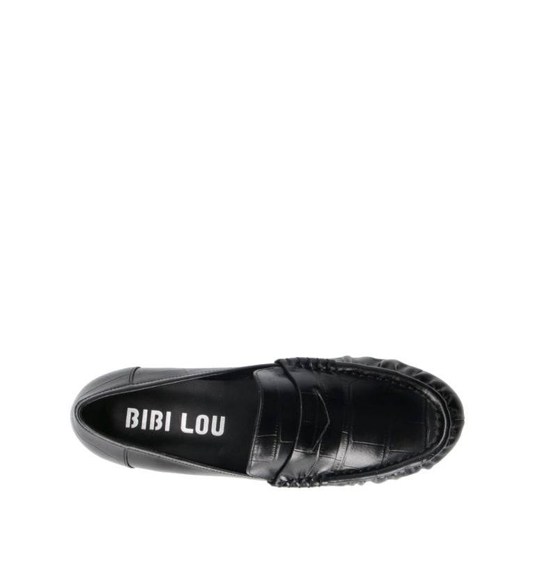 BIBI LOU Mocassino donna nero in pelle