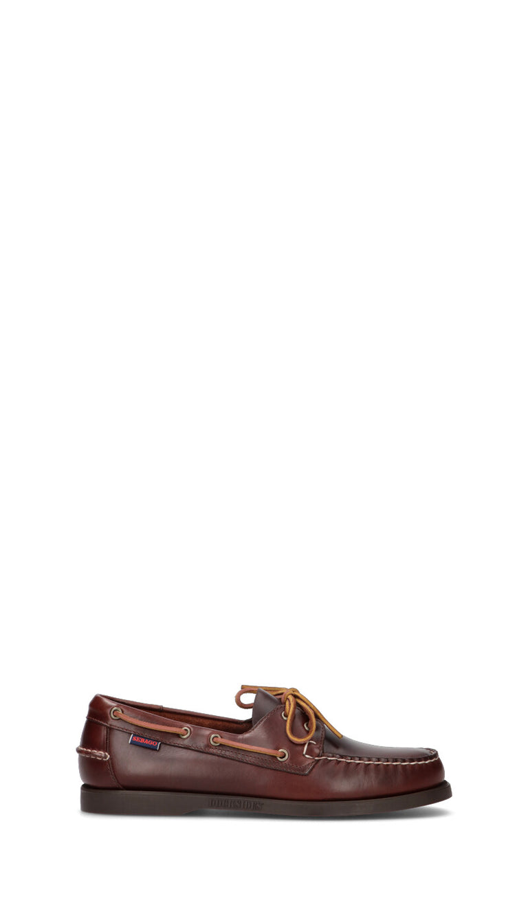 SEBAGO Scarpa barca uomo marrone in pelle