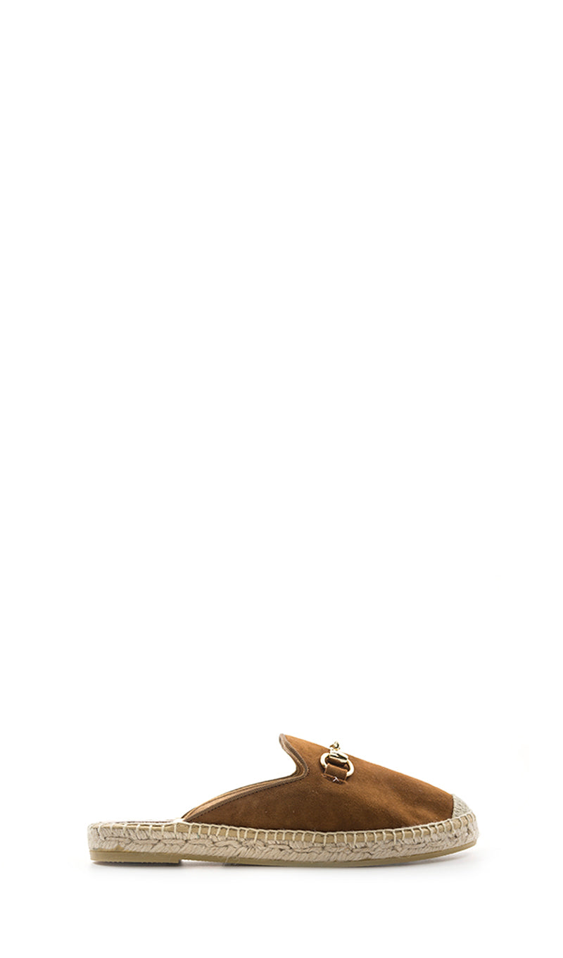 KANNA Ciabatta donna beige in suede staffa