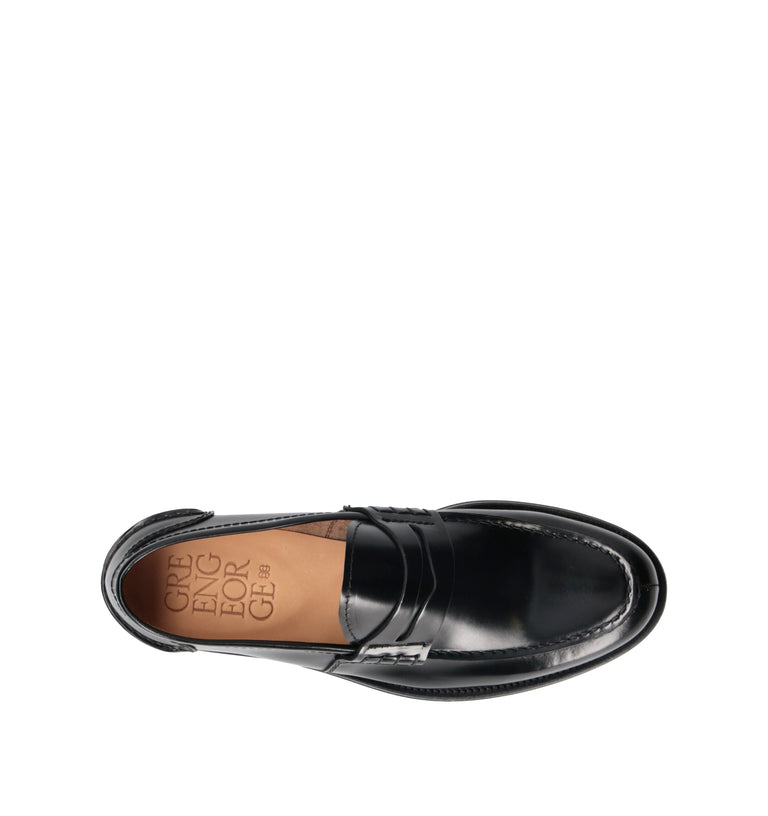 GREEN GEORGE Mocassino uomo nero in pelle