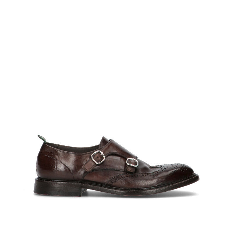 GREEN GEORGE Stringata uomo marrone in pelle