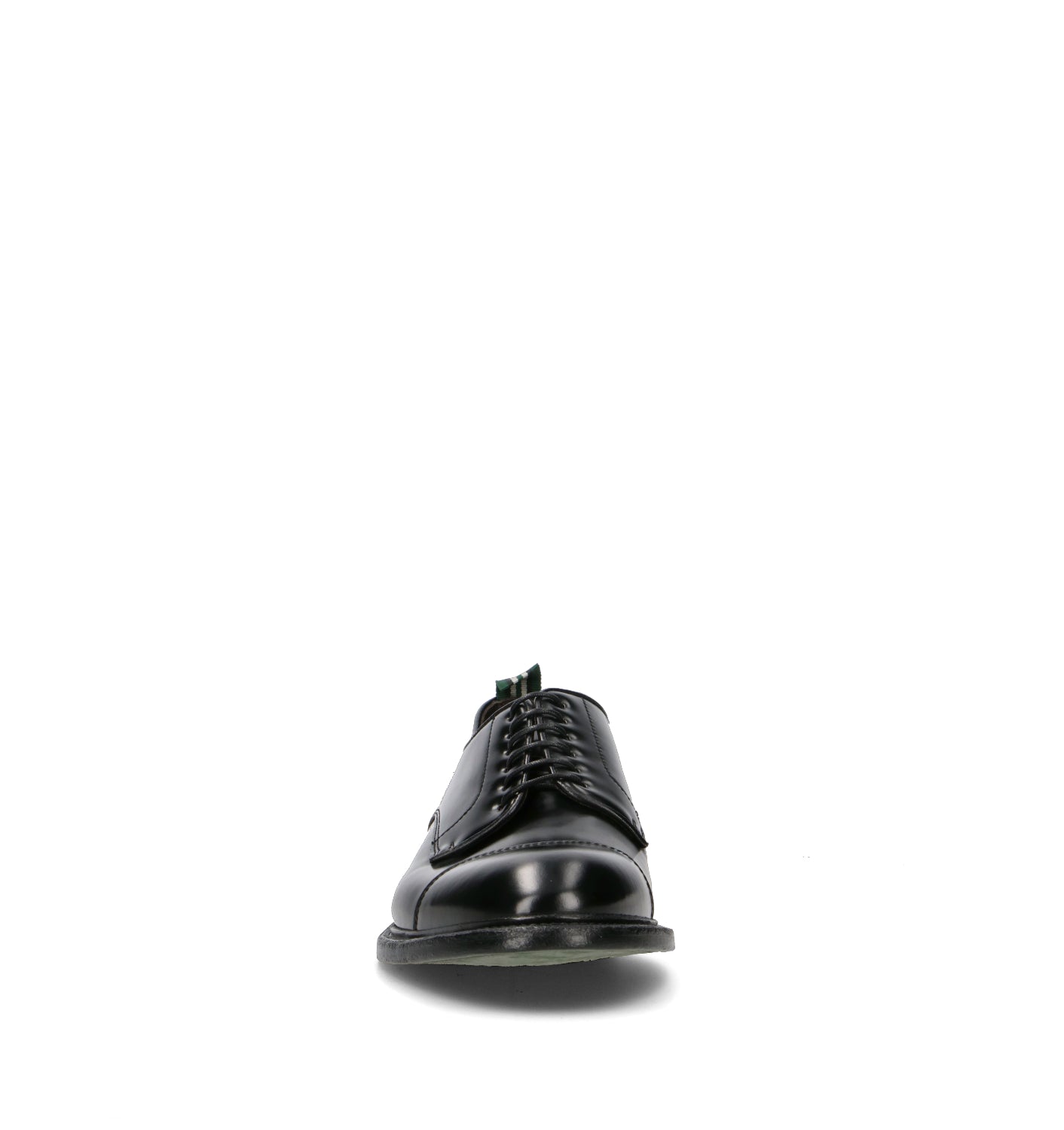 GREEN GEORGE Stringata uomo nera in pelle