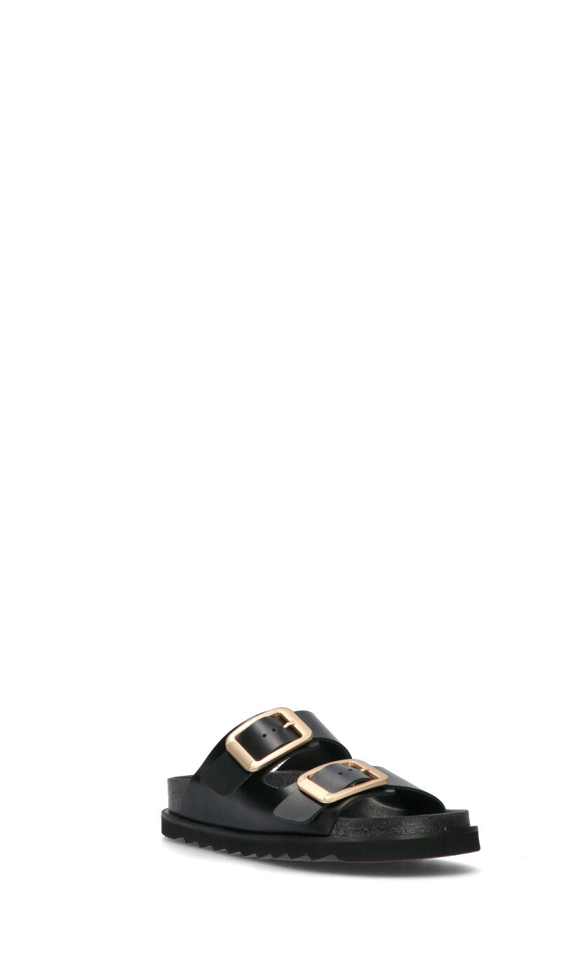 FREEDOM Ciabatta donna nera in pelle
