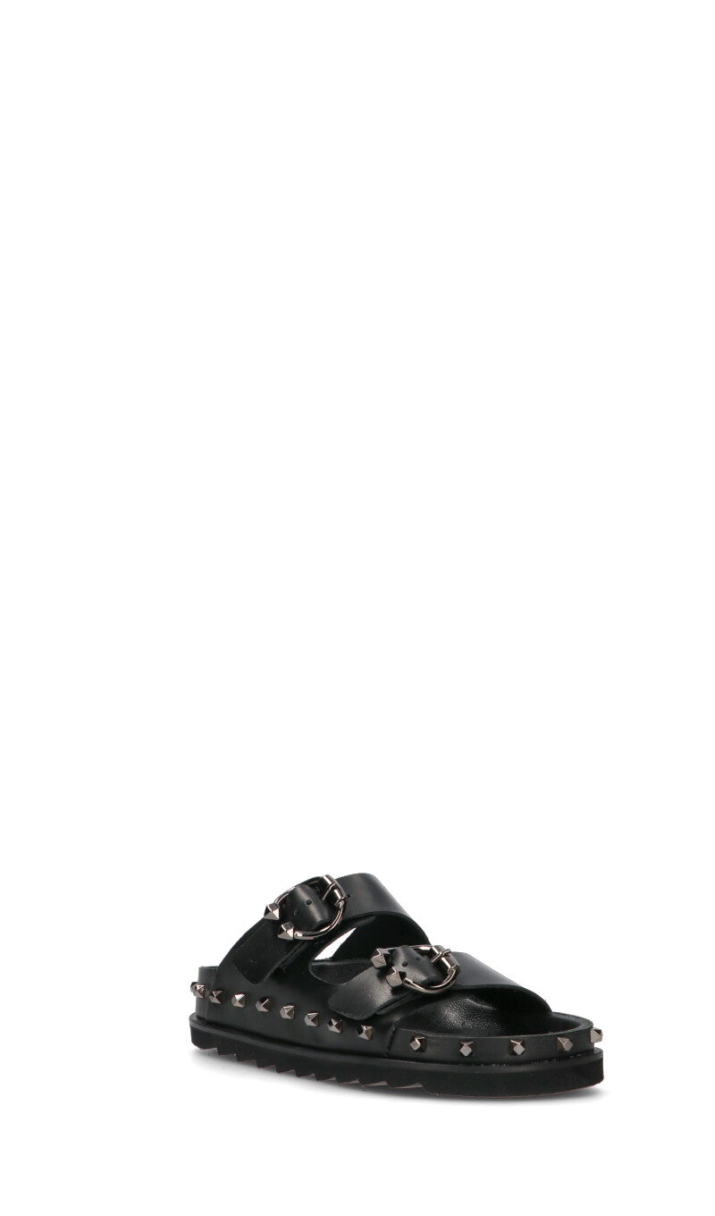 FREEDOM Ciabatta donna nera in pelle