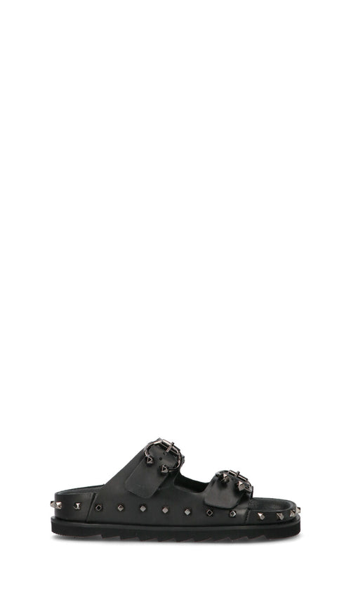 FREEDOM Ciabatta donna nera in pelle