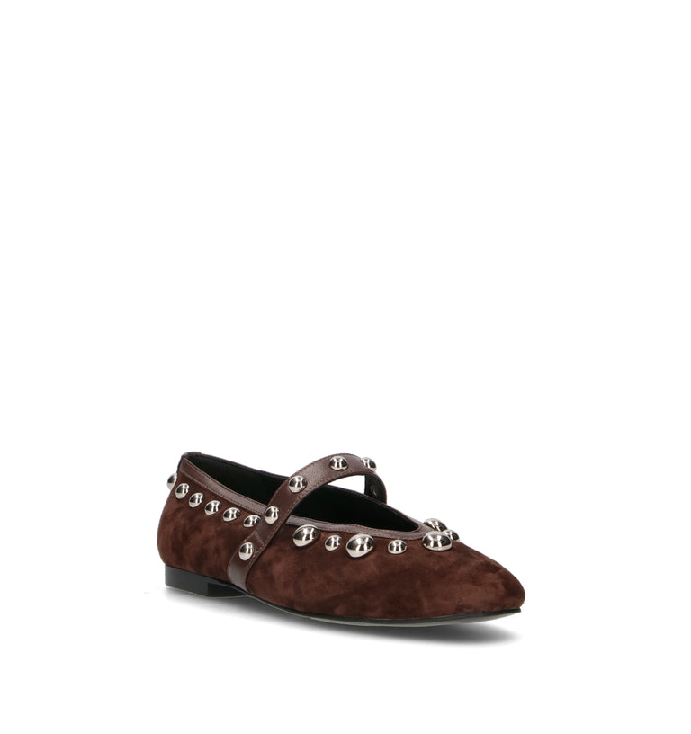 BIBI LOU Ballerina donna marrone in suede