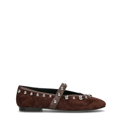 BIBI LOU Ballerina donna marrone in suede