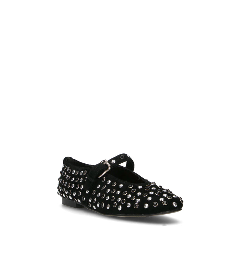 BIBI LOU Ballerina donna nera in suede