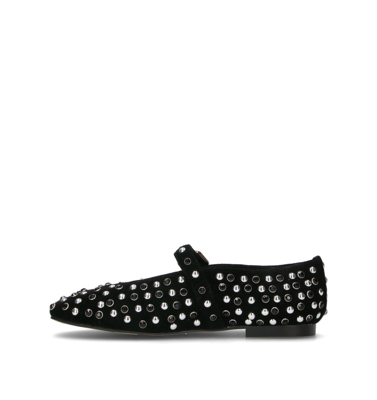 BIBI LOU Ballerina donna nera in suede