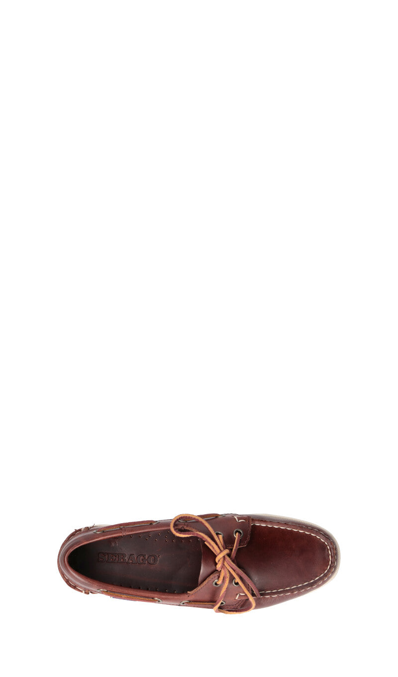 SEBAGO Scarpa barca donna marrone in pelle